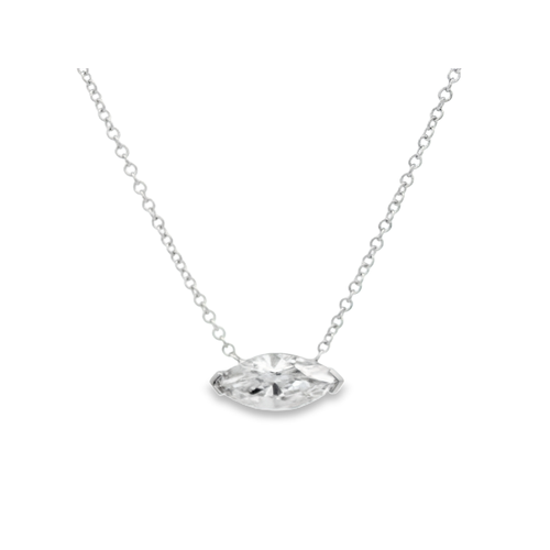 14K White Gold Estate  Diamond Necklace