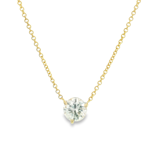 14K Yellow Gold Estate  Diamond Necklace