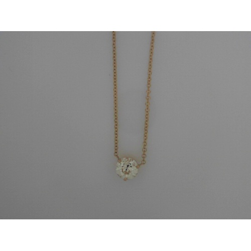 14K Yellow Gold Estate  Diamond Necklace