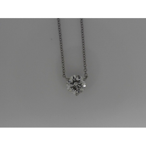 14K White Gold Estate  Diamond Necklace