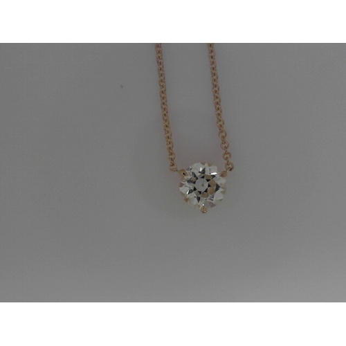 14K Yellow Gold Estate  Diamond Necklace