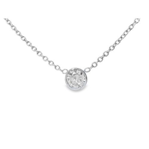 14K White Gold Estate  Diamond Necklace