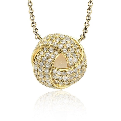 18K Yellow Gold Simon G.  Diamond Necklace