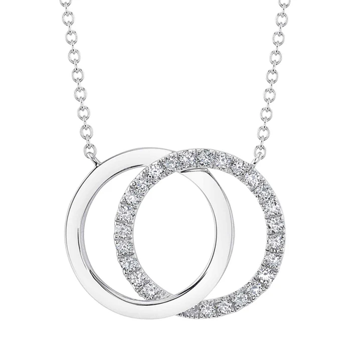 14K White Gold Shy Creation  Diamond Necklace