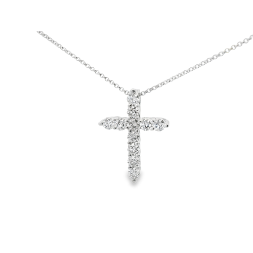 14K White Gold Amden  Diamond Necklace