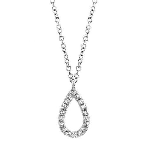 14K White Gold Shy Creation  Diamond Necklace
