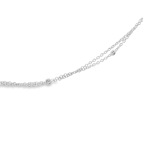 18K White Gold Hearts on Fire  Diamond Necklace