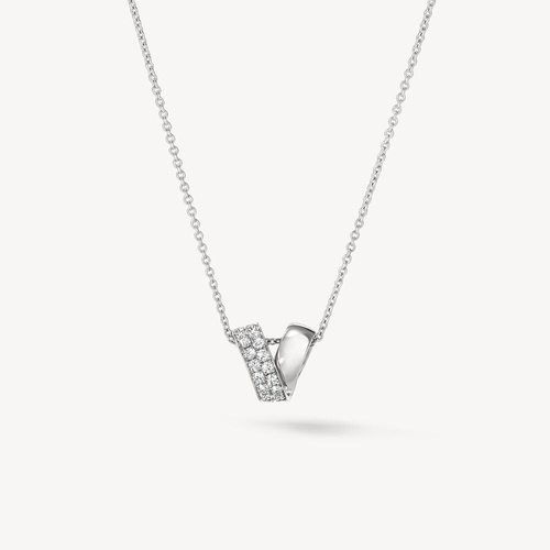 18K White Gold Hearts on Fire  Diamond Necklace