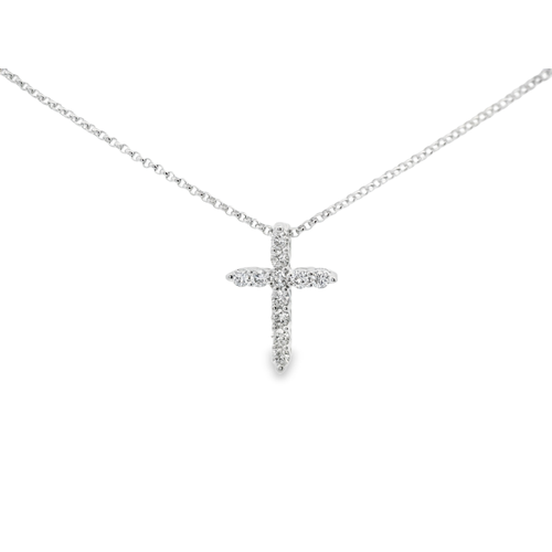 14K White Gold Amden  Diamond Necklace