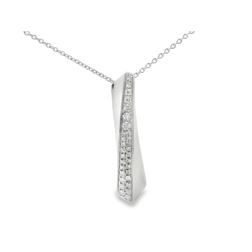 14K White Gold Uneek  Diamond Necklace