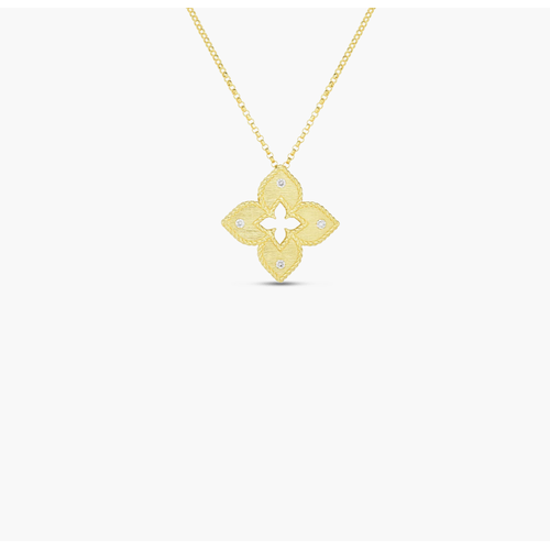 18K Yellow Gold Roberto Coin  Diamond Necklace