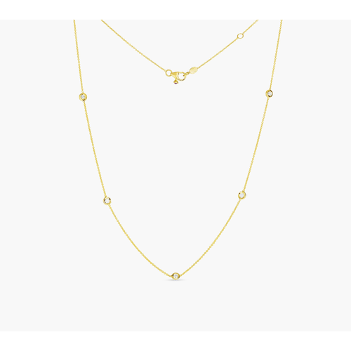 18K Yellow Gold Roberto Coin  Diamond Necklace