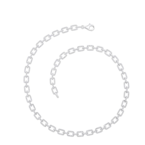 18K White Gold Uneek  Diamond Necklace