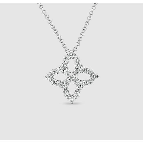 18K White Gold Roberto Coin  Diamond Necklace