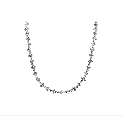 18K White Gold Simon G.  Diamond Necklace