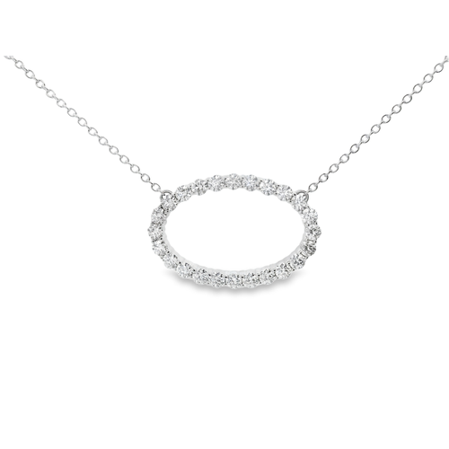 18K White Gold Hearts on Fire  Diamond Necklace