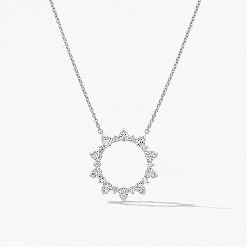 18K White Gold Hearts on Fire  Diamond Necklace