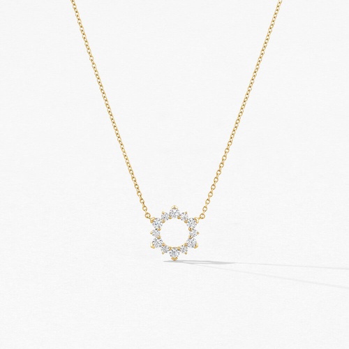 18K Yellow Gold Hearts on Fire  Diamond Necklace