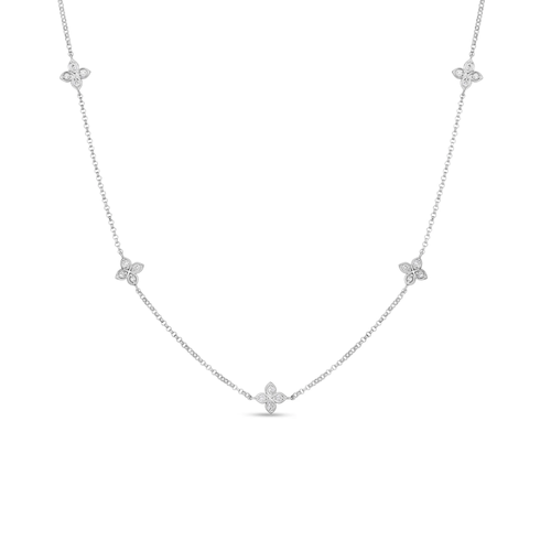 18K White Gold Roberto Coin  Diamond Necklace