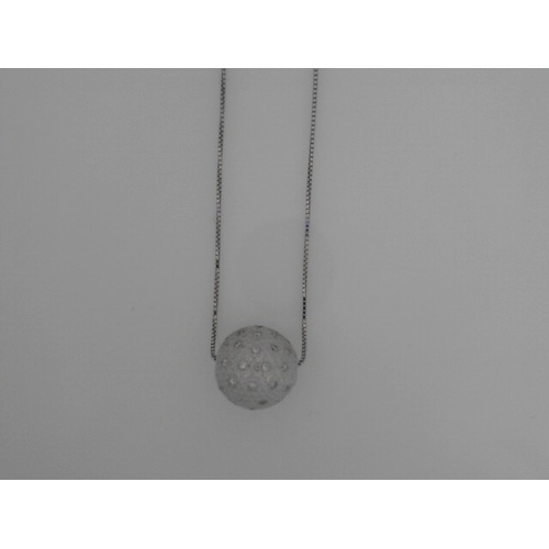 Silver and Sterling Silver (925) Estate  Diamond Necklace