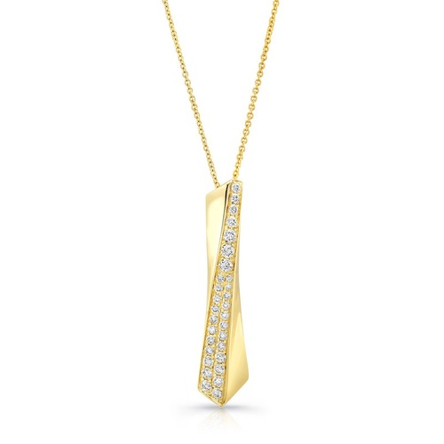 14K Yellow Gold Uneek  Diamond Necklace