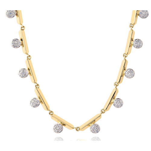 14K Yellow Gold Phillips House  Diamond Necklace
