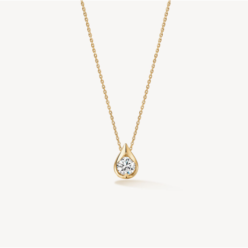 18K Yellow Gold Hearts on Fire  Diamond Necklace