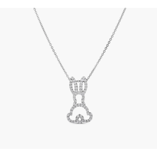 18K White Gold Roberto Coin  Diamond Necklace