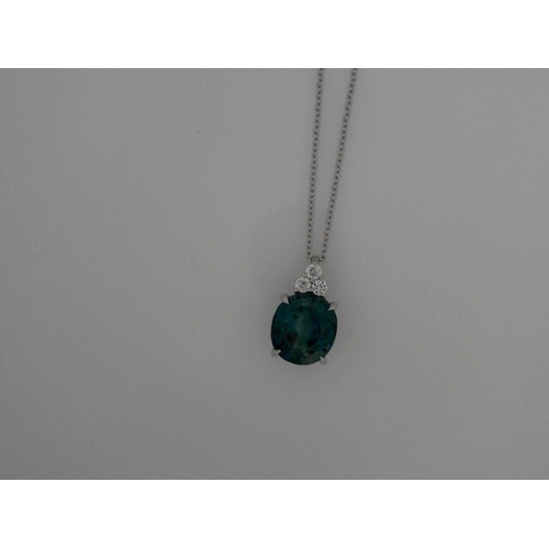 14K White Gold Estate  Diamond Necklace