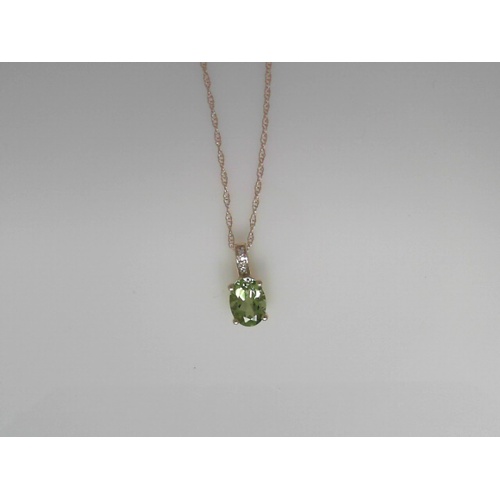 14K Yellow Gold Lali Jewels  Peridot Necklace