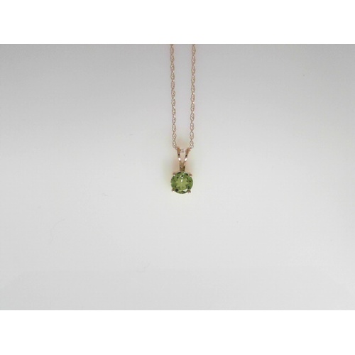 14K Yellow Gold Lali Jewels  Peridot Necklace