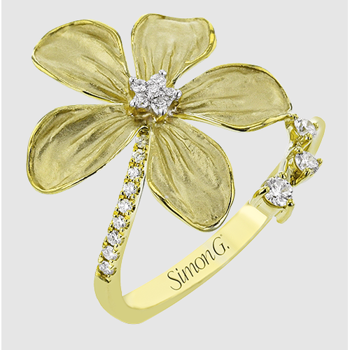 18K Yellow Gold Simon G.  Diamond Ring
