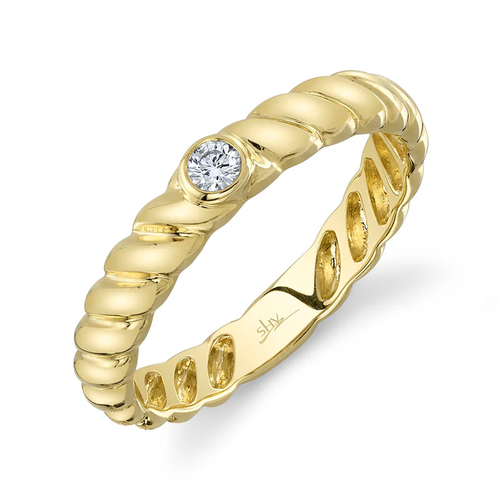14K Yellow Gold Shy Creation  Diamond Ring