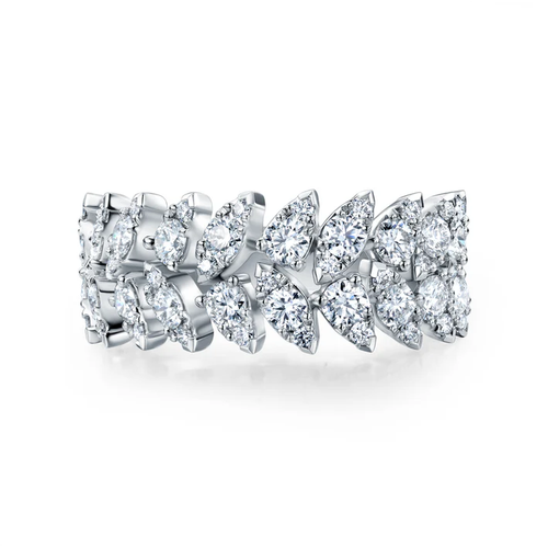 18K White Gold Hearts on Fire  Diamond Ring