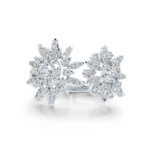 18K White Gold Hearts on Fire  Diamond Ring