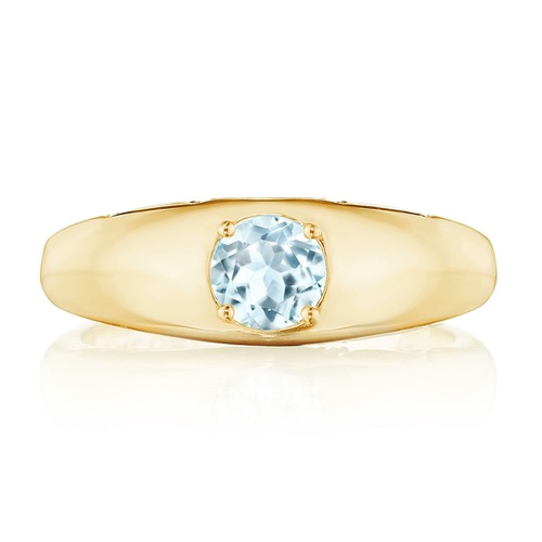 18K Yellow Gold Tacori  Blue Topaz Ring