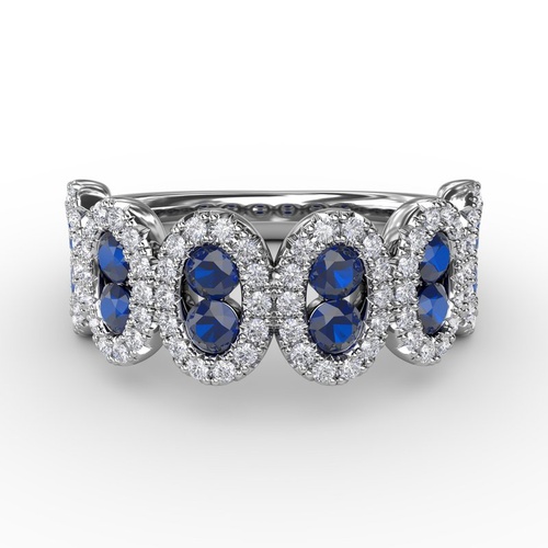 14K White Gold Fana  Sapphire Ring