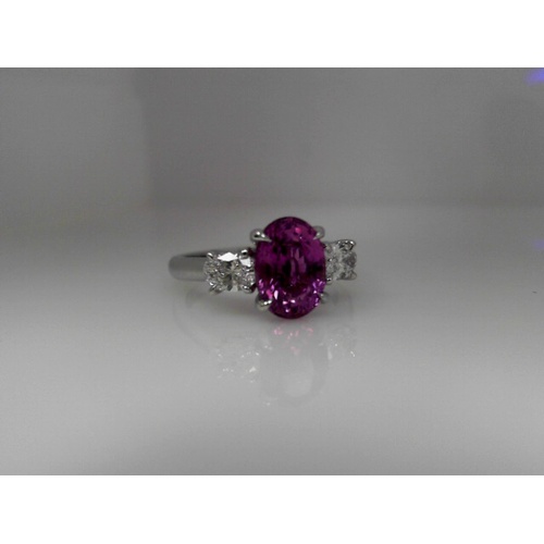 Platinum Estate  Pink Sapphire Ring