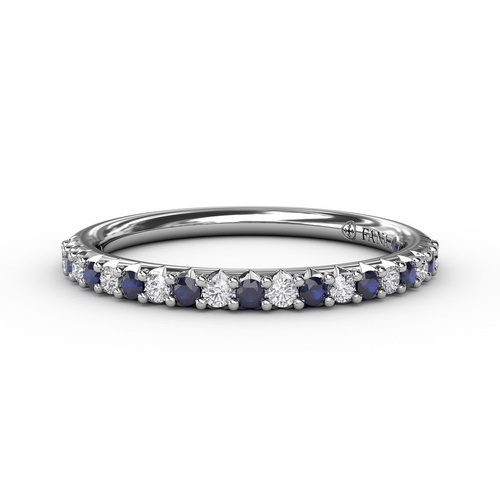 14K White Gold Fana  Sapphire Ring