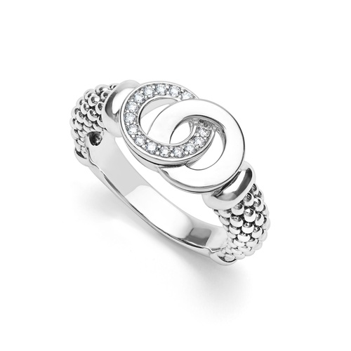 Sterling Silver (925) Lagos  Diamond Ring