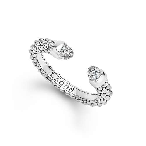 Sterling Silver (925) Lagos  Diamond Ring