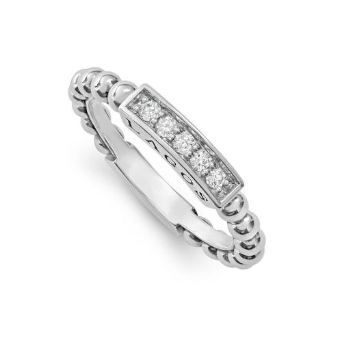 Sterling Silver (925) Lagos  Diamond Ring