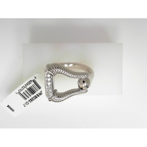 Sterling Silver (925) Estate  Diamond Ring