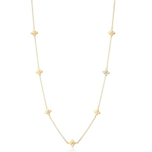 18K Yellow Gold Roberto Coin  Diamond Necklace