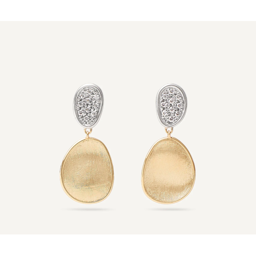 18K White Gold and 18K Yellow Gold Marco Bicego  Diamond Earring