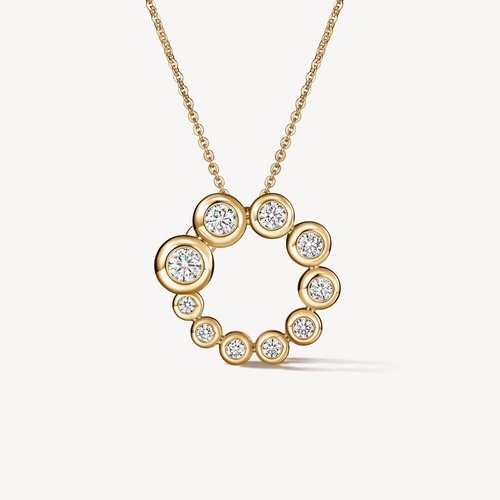 18K Yellow Gold Hearts on Fire  Diamond Necklace