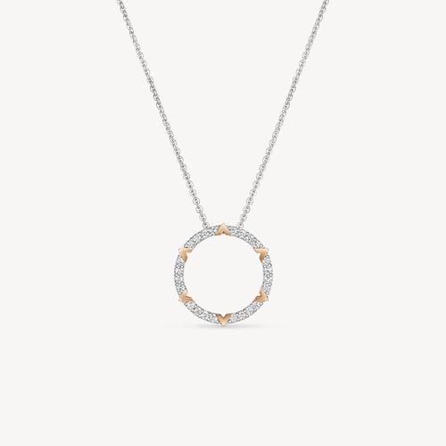 18K White Gold Hearts on Fire  Diamond Necklace