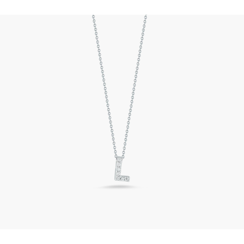 18K White Gold Roberto Coin  Diamond Necklace