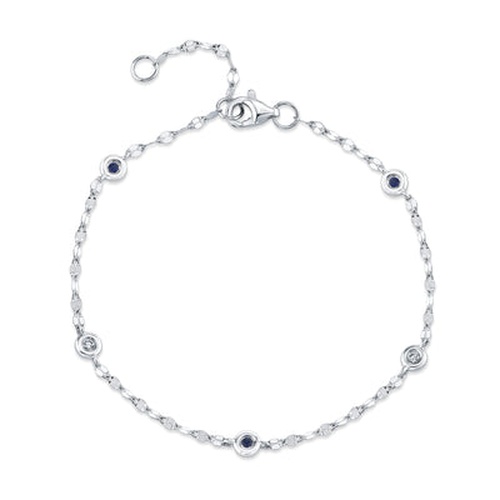 14K White Gold Shy Creation  Diamond Bracelet