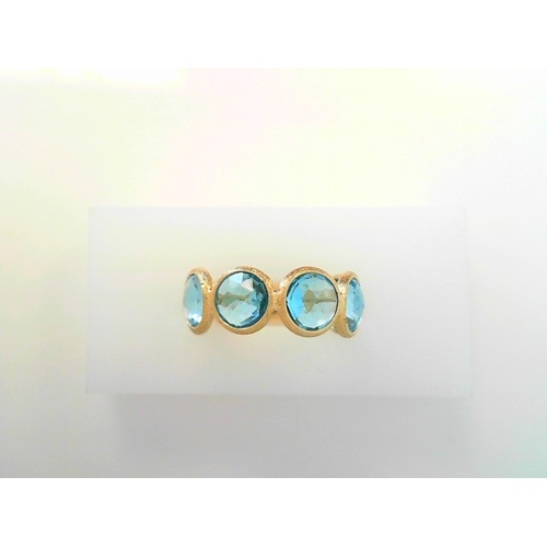 18K Yellow Gold Marco Bicego  Blue Topaz Ring
